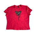 Girls shein red T-shirt size 8