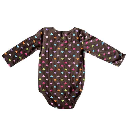 Girls carter’s Brown onesie size 18 mth