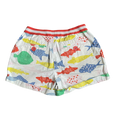 Girls mini boden white with red green and blue Short size 8