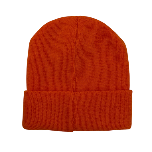 Orange Winter Hat With Letter A