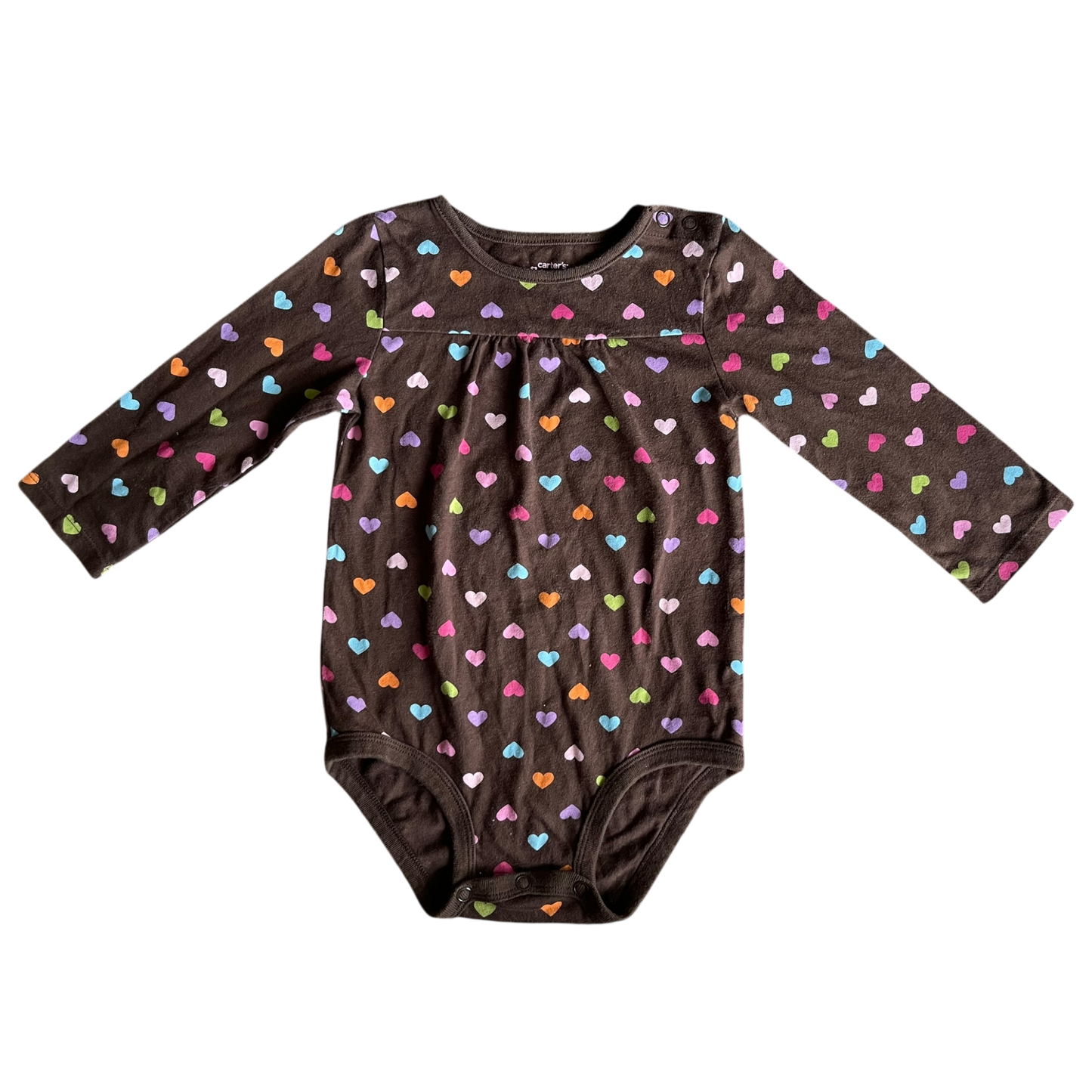 Girls carter’s Brown onesie size 18 mth
