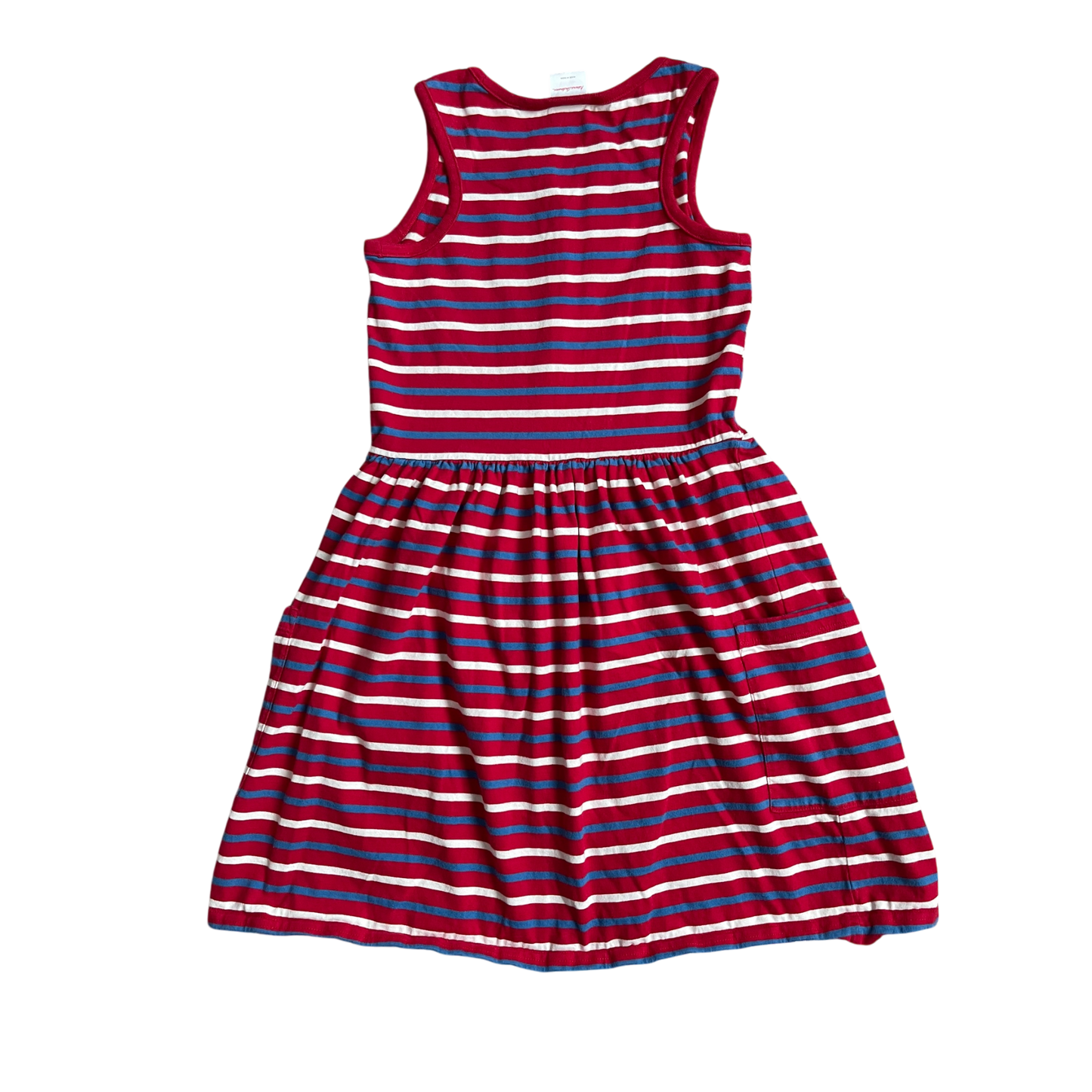 Girls Hanna Andersson blue red and white Dress size 10