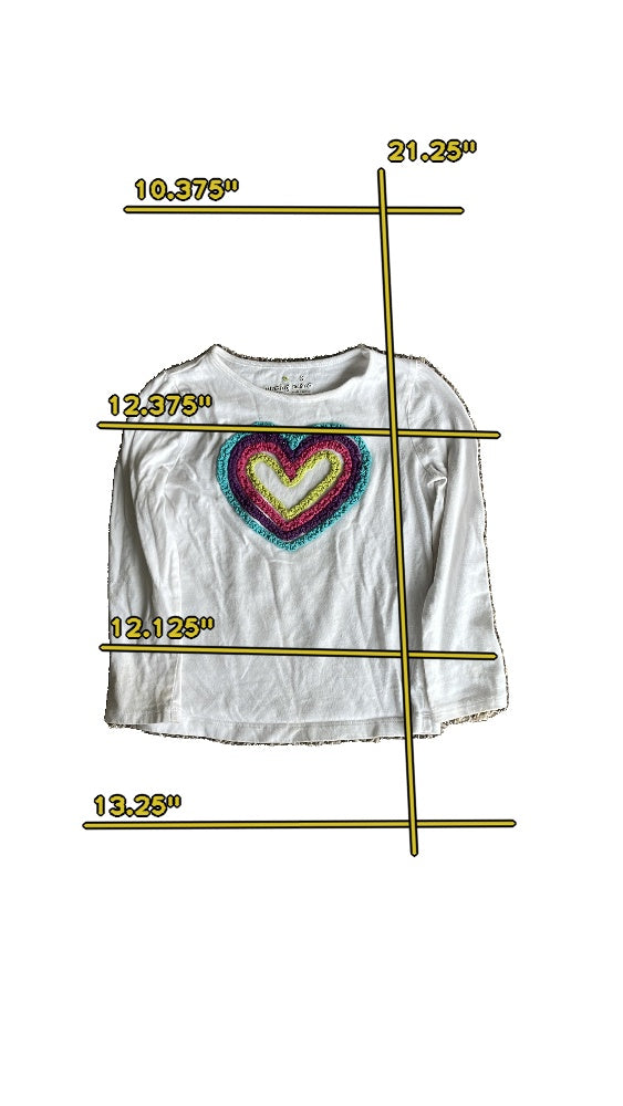 girls jumping beans white T-shirt size 5