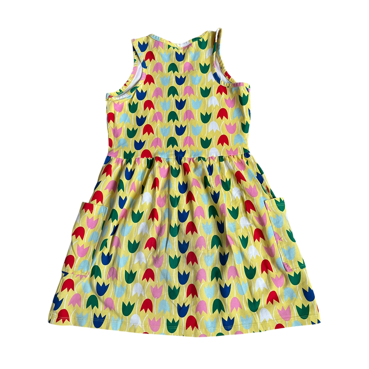Girls Hanna Andersson yellow red pink green blue Dress size 6