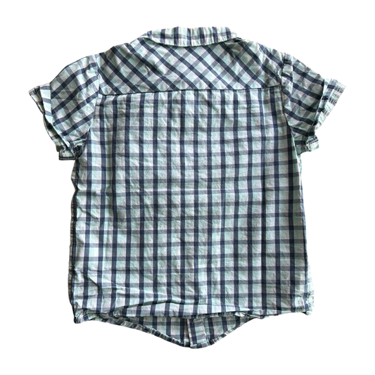 Boys Okaïdi navy light blue white T-shirt size 4