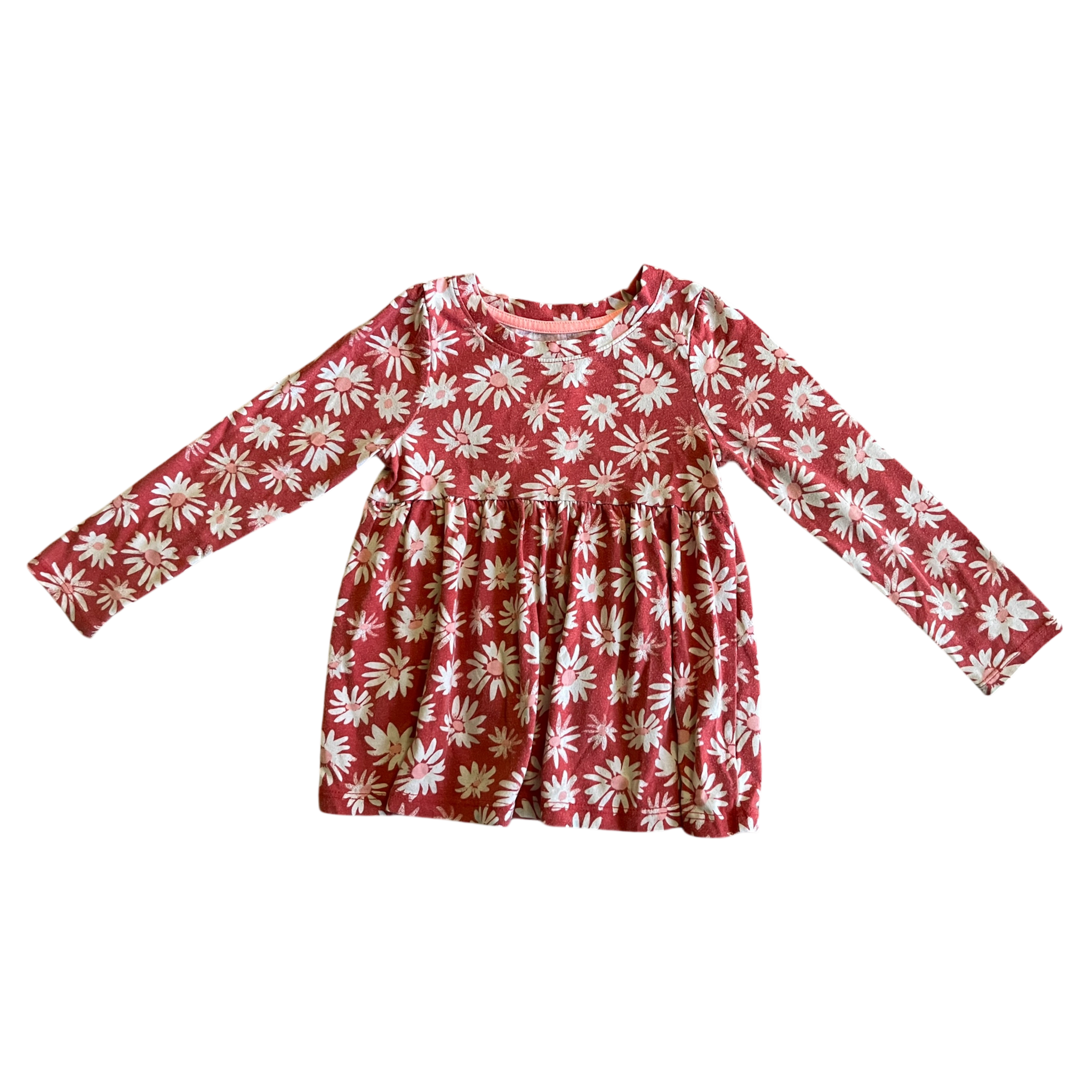 Girls cat & jack red & white Dress size 3