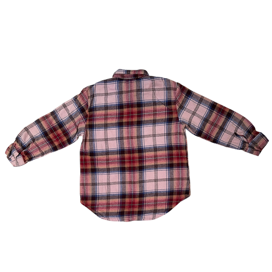 Old Navy Plaid Button Up Red with Blue and Pink