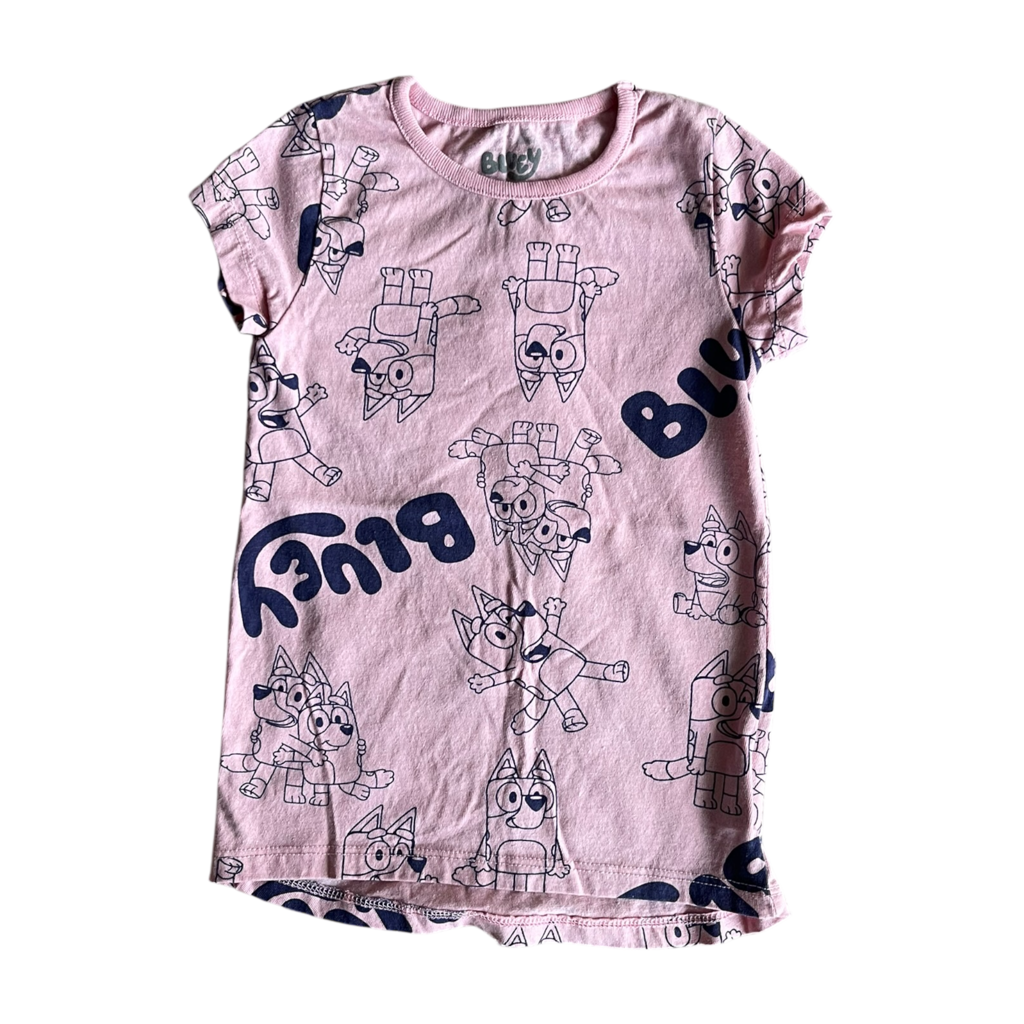 Girls bluey pink T-shirt size 4