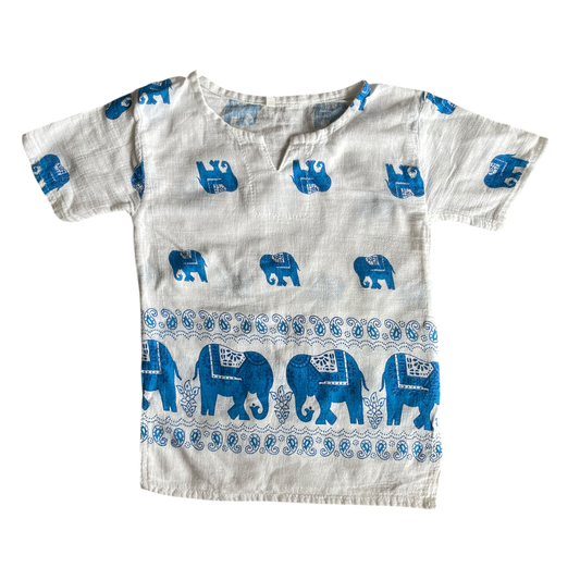 Boys blue and white T-shirt for 2 year old