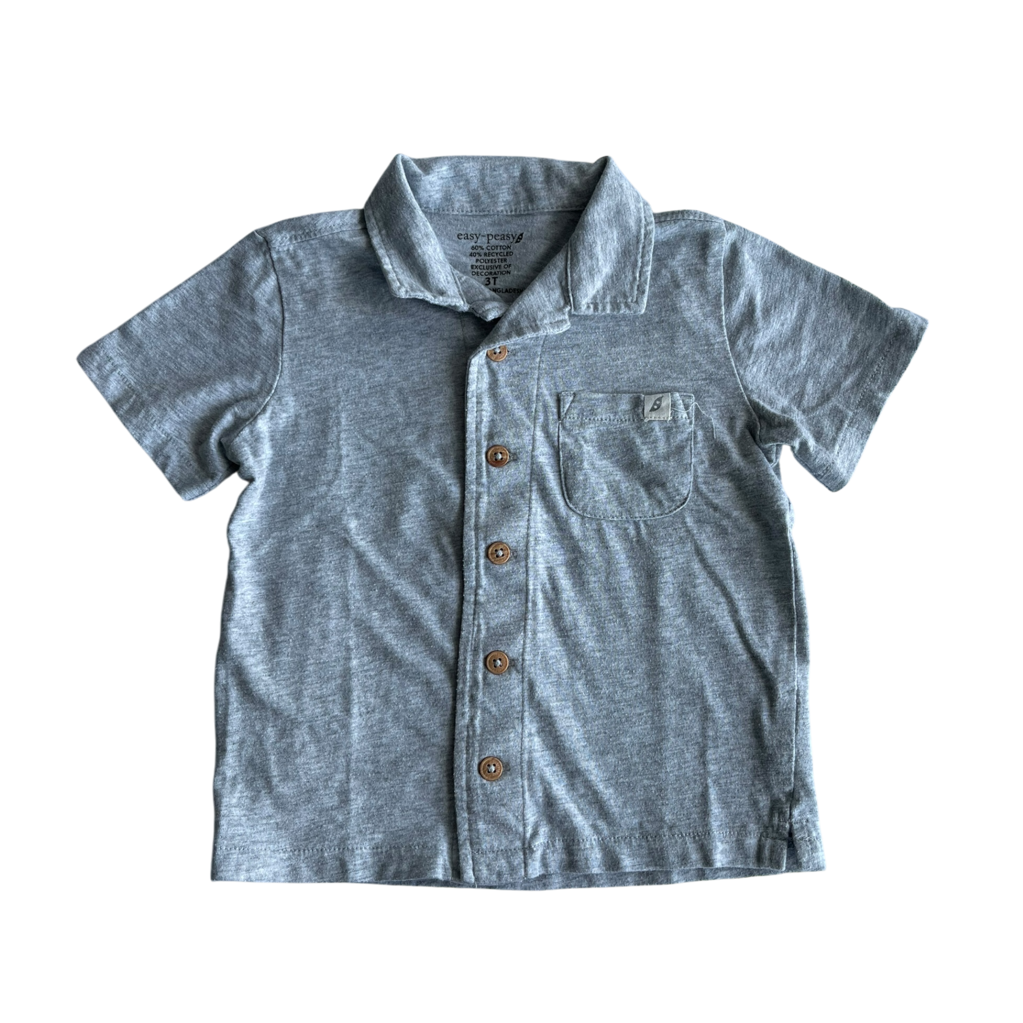 Boys easy peasy gray T-shirt size 3