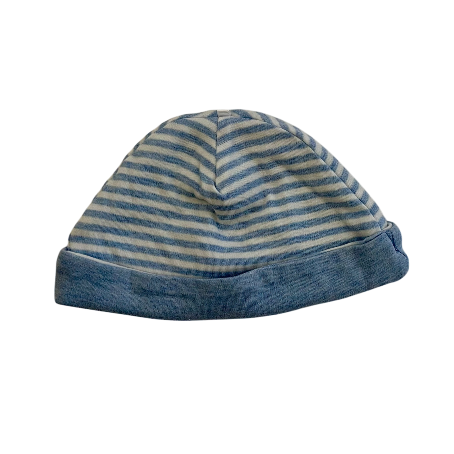 Baby Winter Hat Light Blue and White Striped