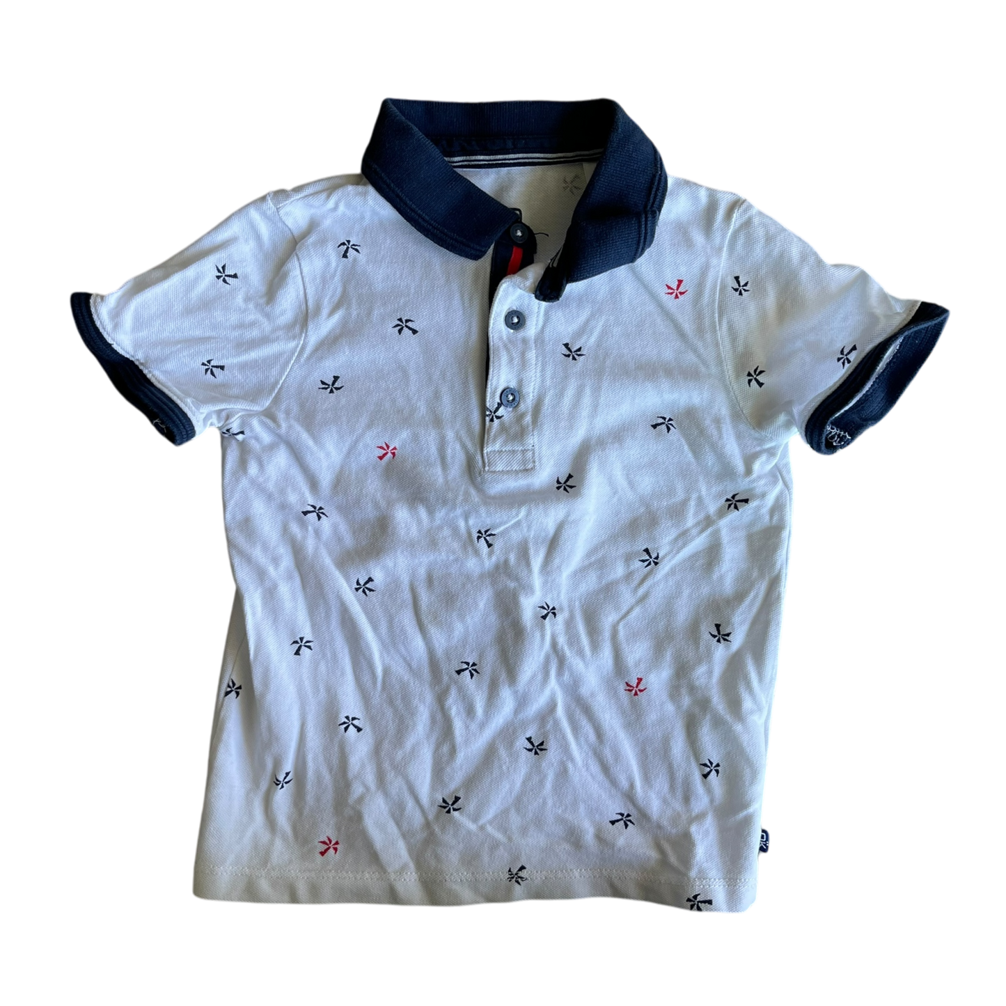 Boys Okaïdi white navy T-shirt size 5