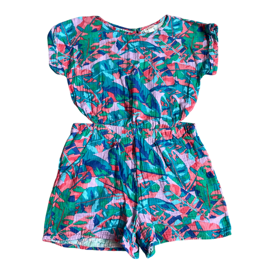 Girl cat & jack multicolor romper size 10