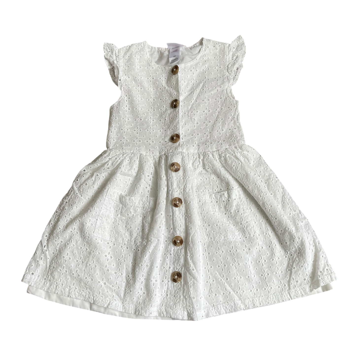Girls little lass white Dress size 6