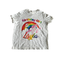 Girls rabbit skin white T-shirt size 5