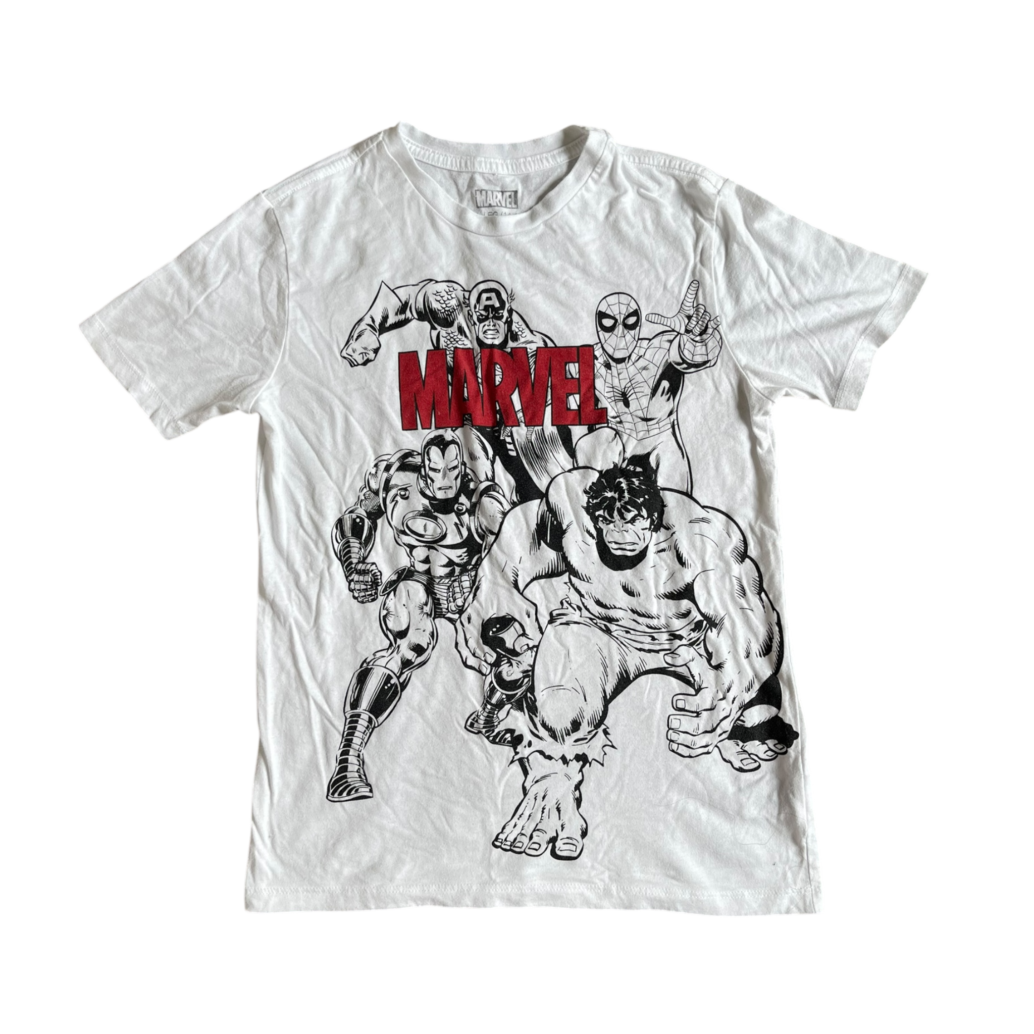 Marvel White T-shirt for 12 year old boys