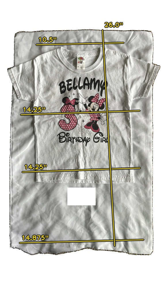 Girls fruit of the loom white T-shirt size 3