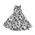 Girls mini boden white and brown Dress size 7