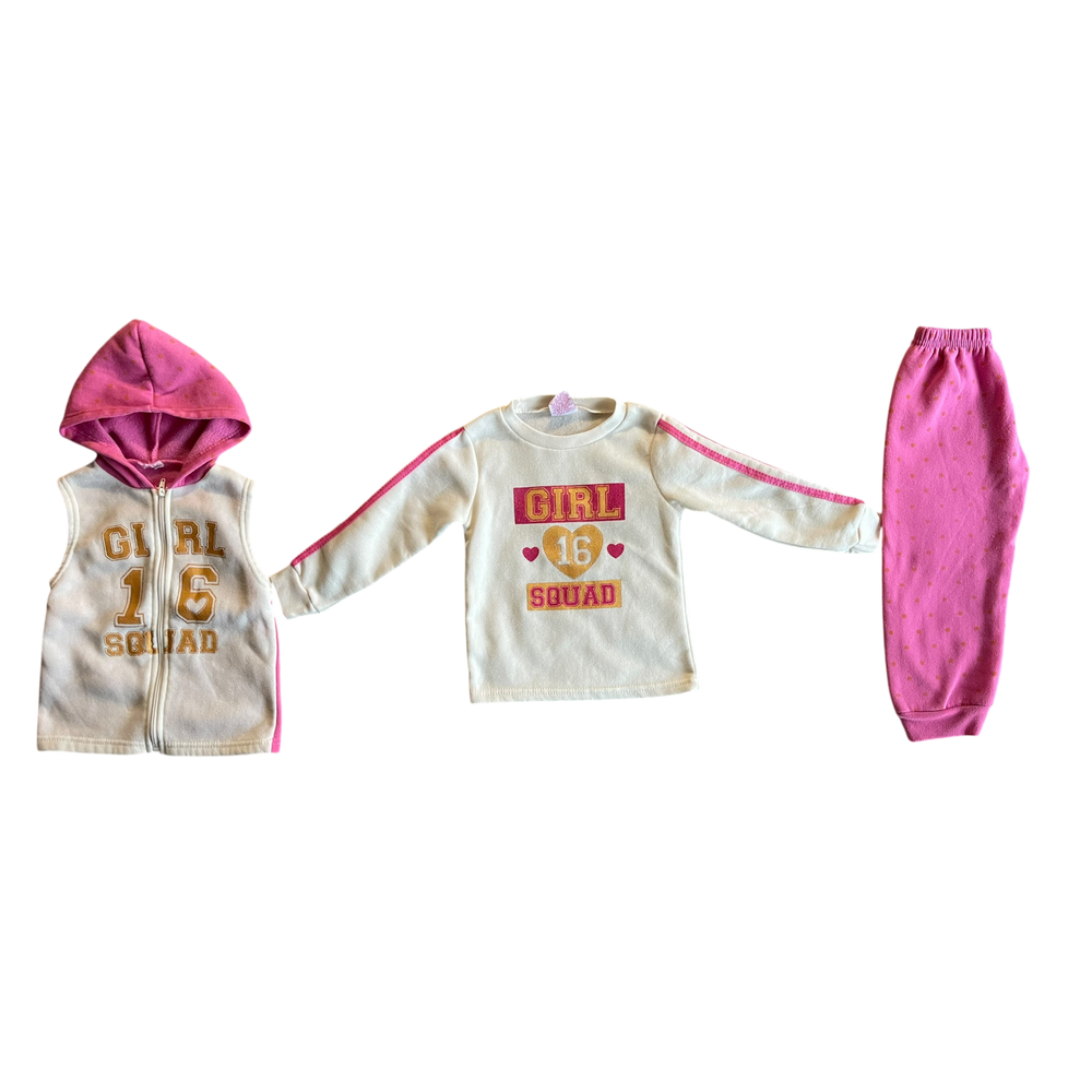 Girls Reallove  pink Pajama set size 4