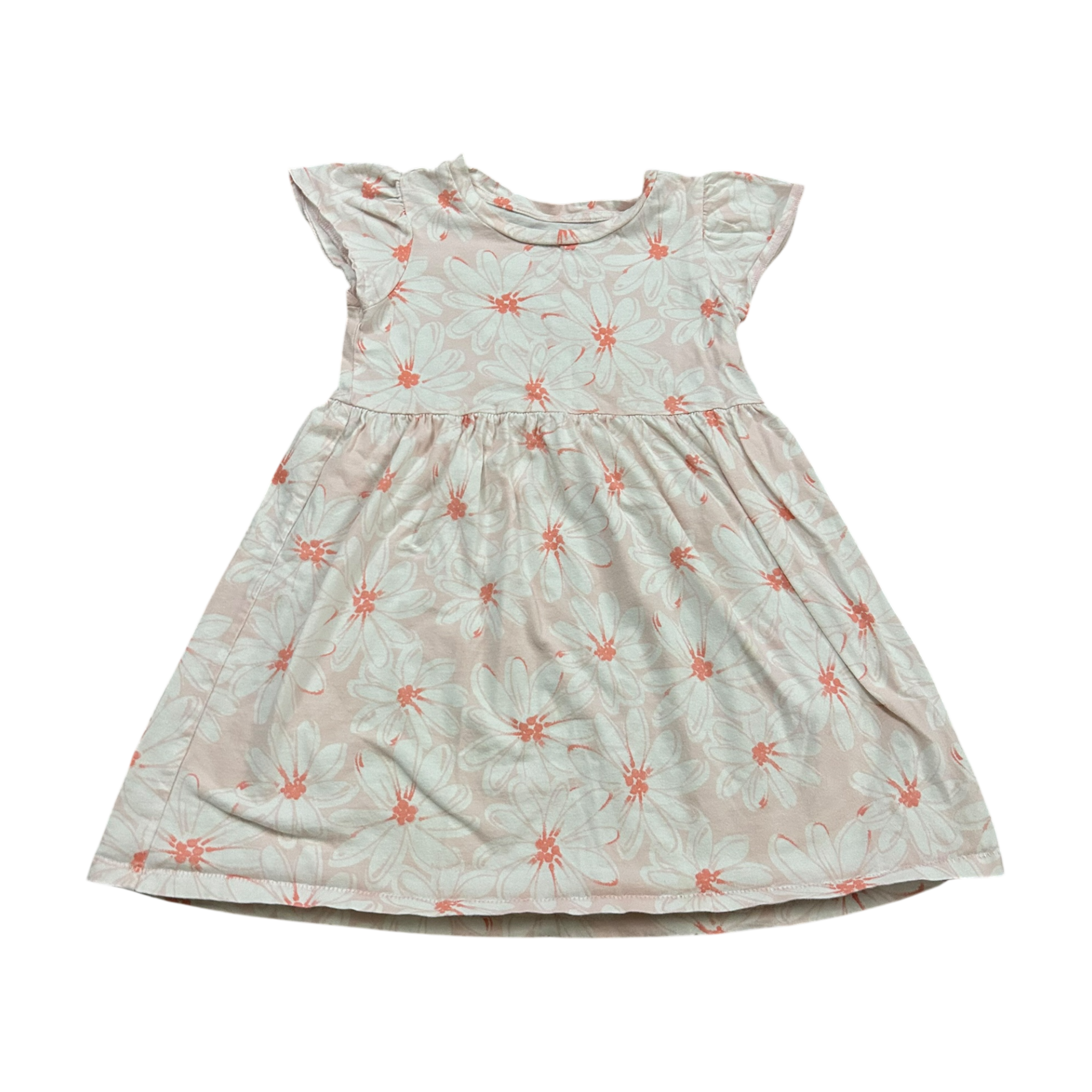 Girls gap orange pink white Dress size 4
