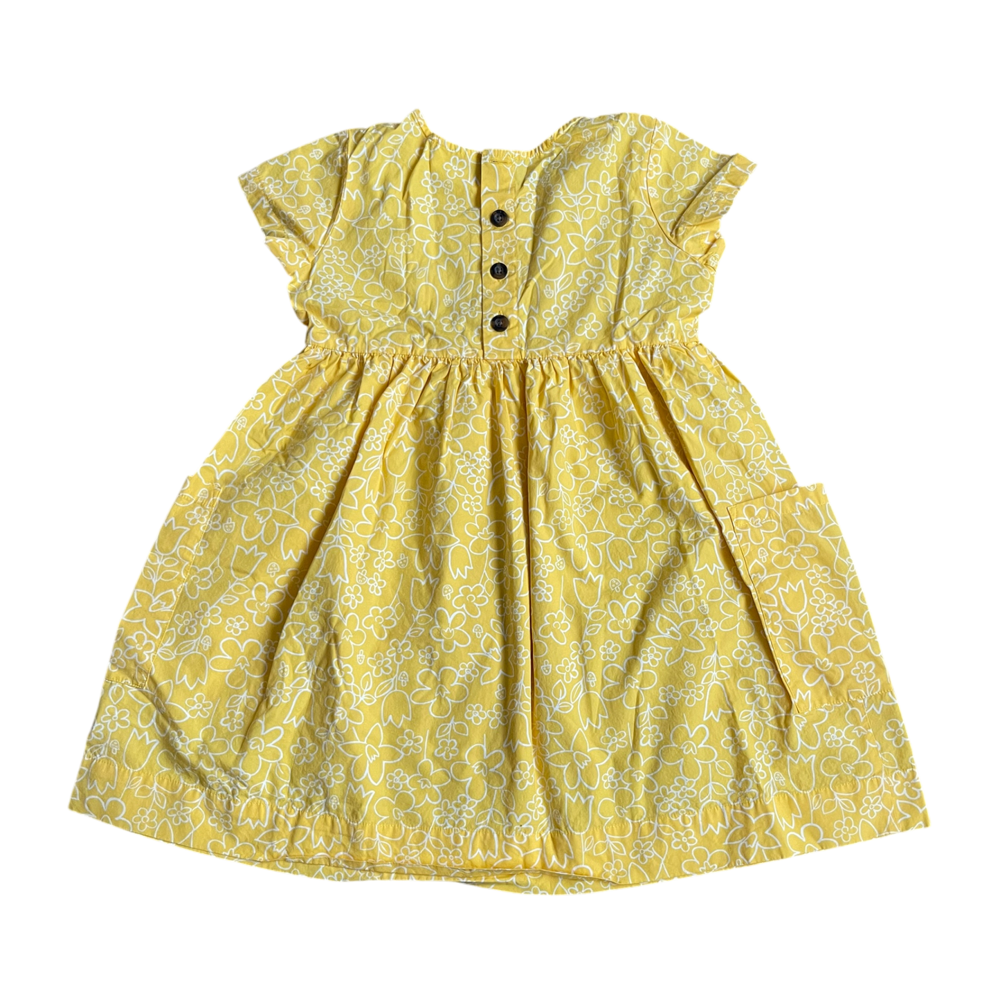 Girls Hanna Andersson yellow Dress size 8