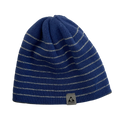 Blue and Silver Striped Winter Hat