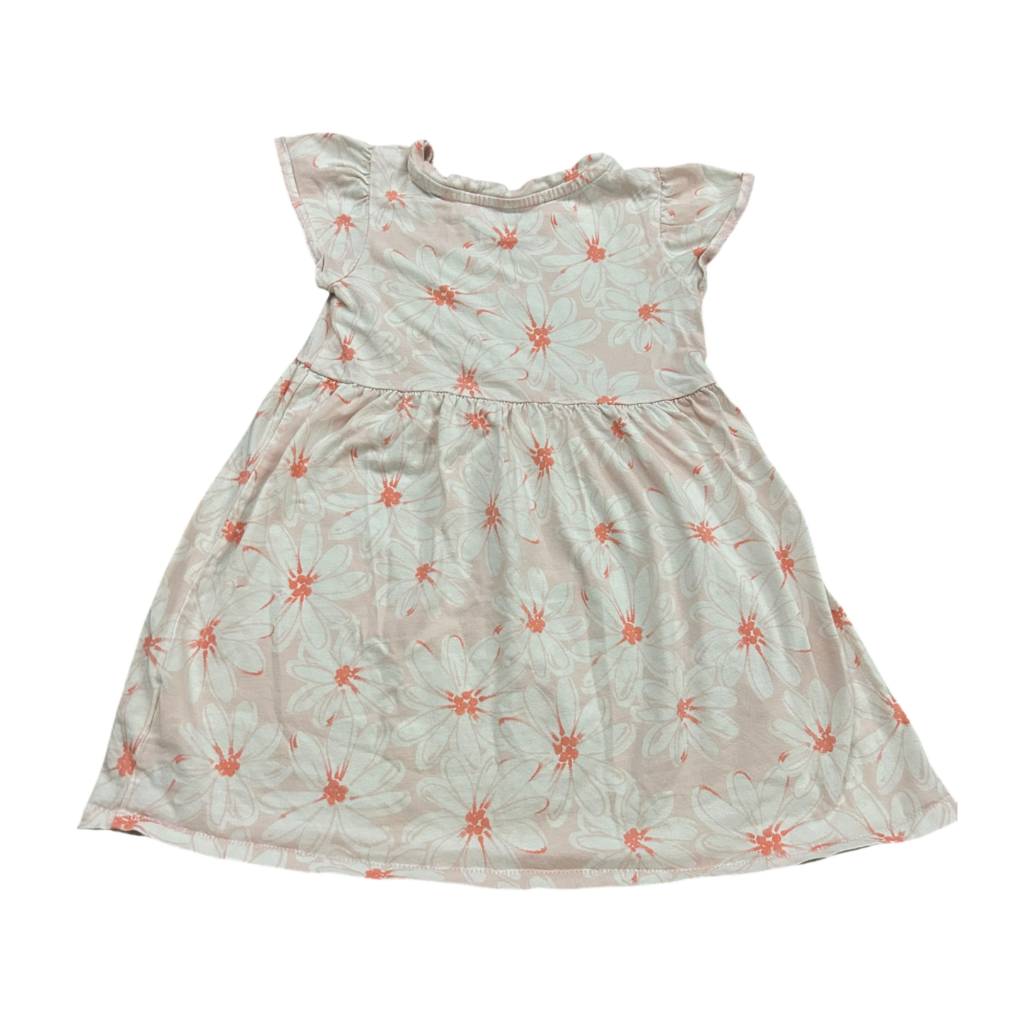 Girls gap orange pink white Dress size 4