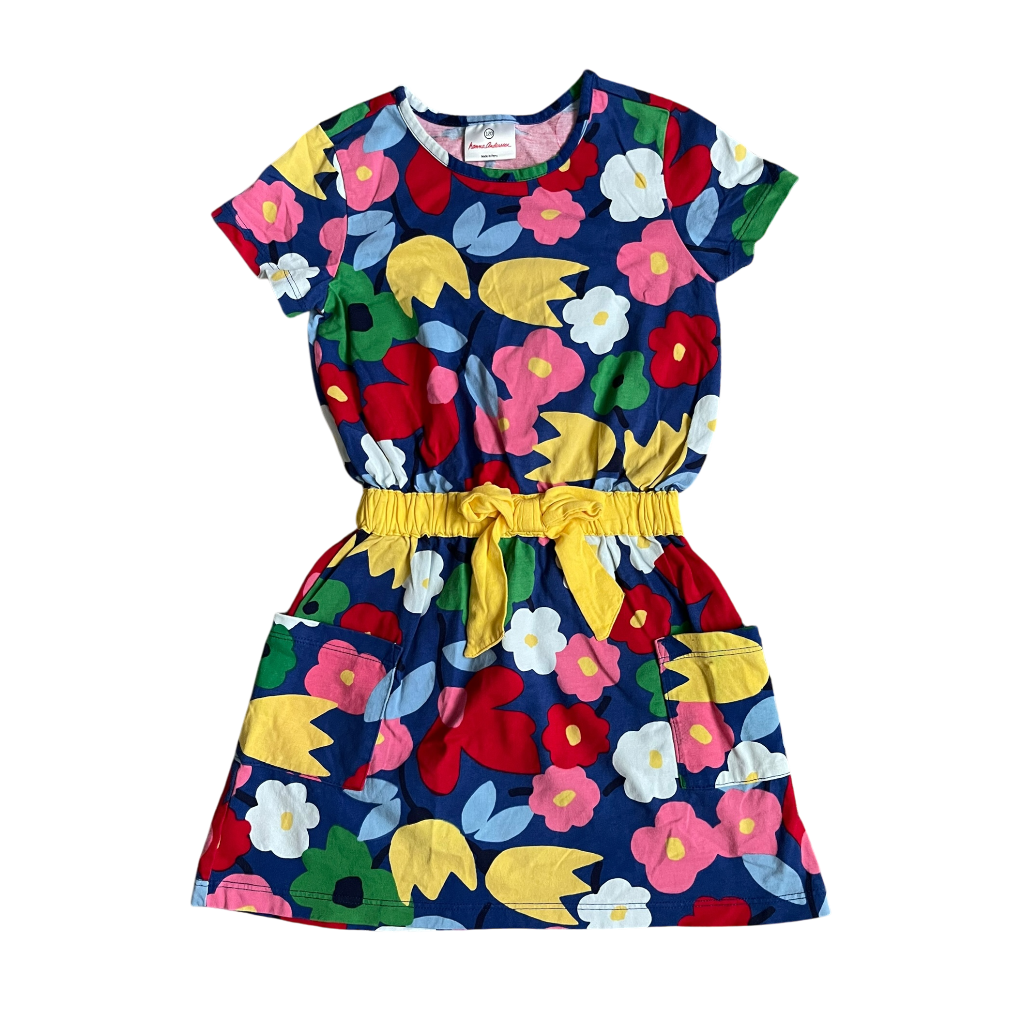 Hanna Andersson Girls Colorful Flowers Dress