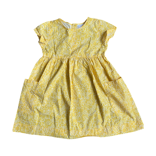 Girls Hanna Andersson yellow Dress size 8
