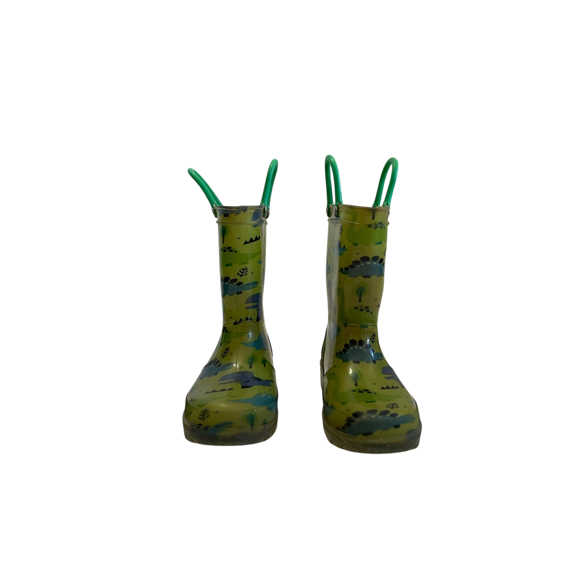 Green Dinosaur Rain Boots