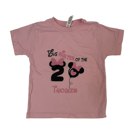 Girls Bella+Canvas kids pink T-shirt size 4