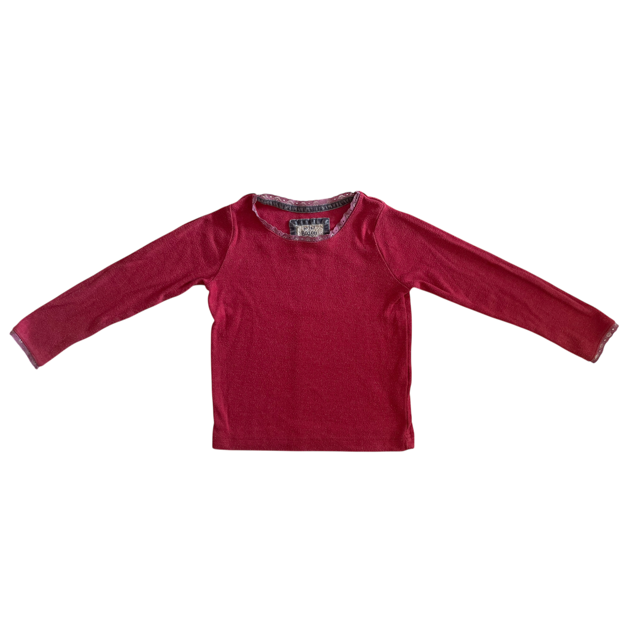 Girls mini boden red T-shirt size 5 year