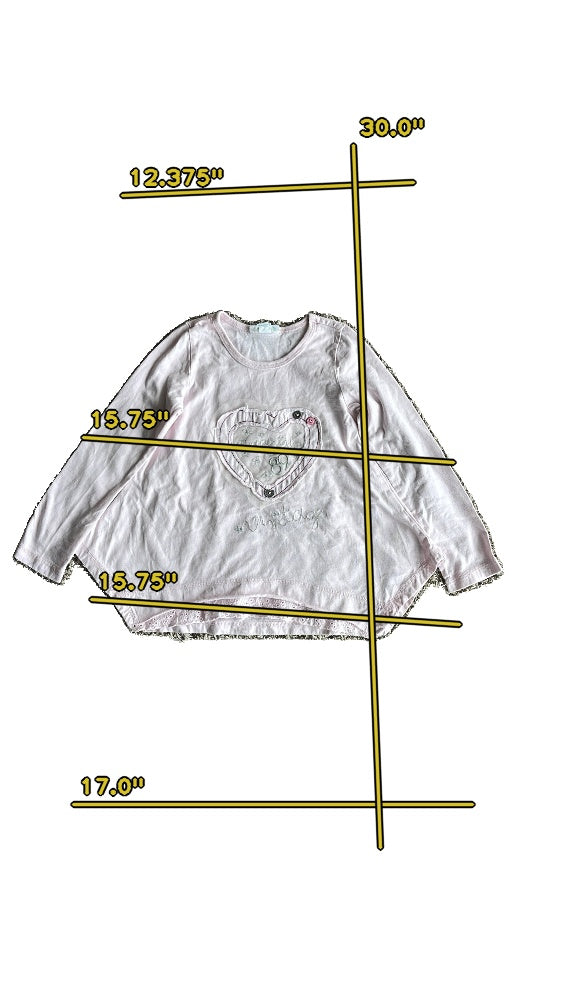 girls naartjie kids blue T-shirt size 4