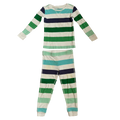 Boys primary white green and navy Pajama size 2
