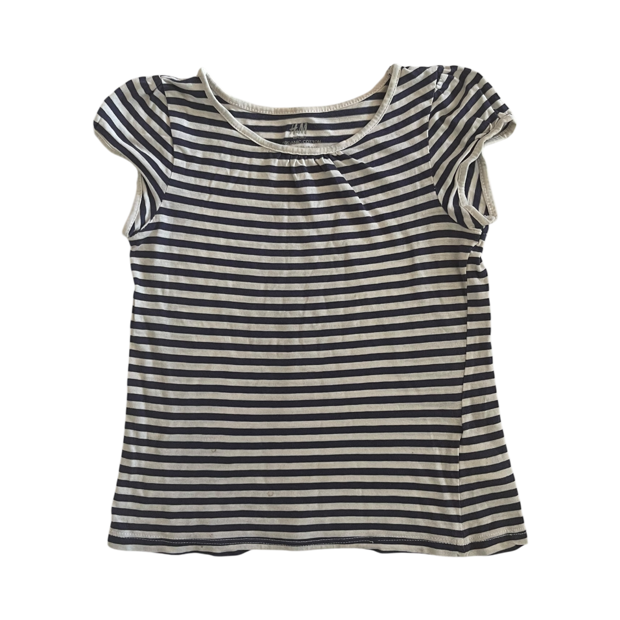 Girl H&M white and black T-shirt size 4 year