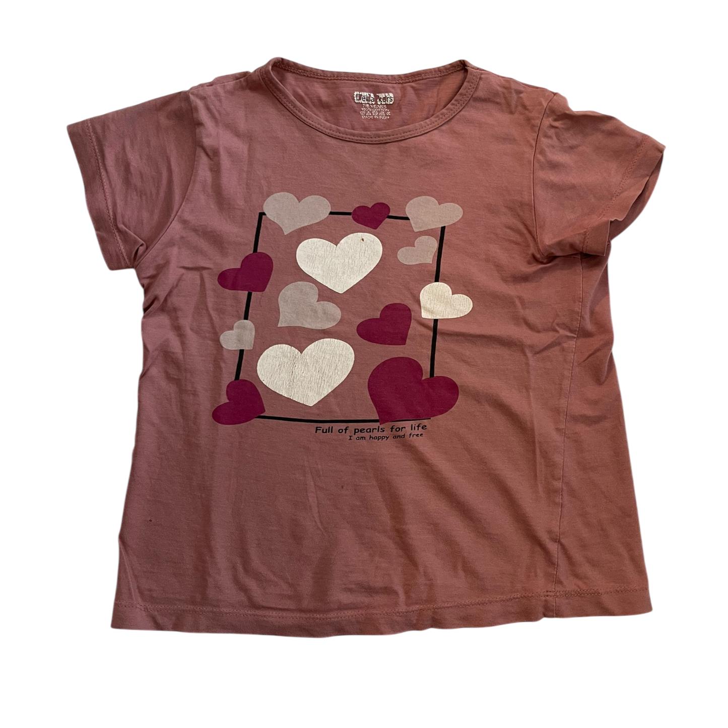 Girls debackers pink T-shirt size 7