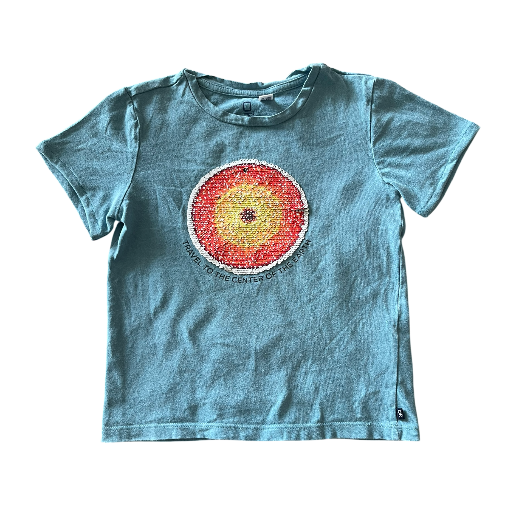girls Okaïdi blue T-shirt  size 5