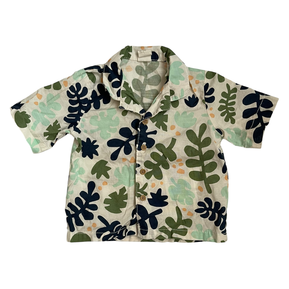 Boys H&M white green navy and orange T-shirt size 9 mth