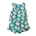 Girls real you blue white Romper size 4