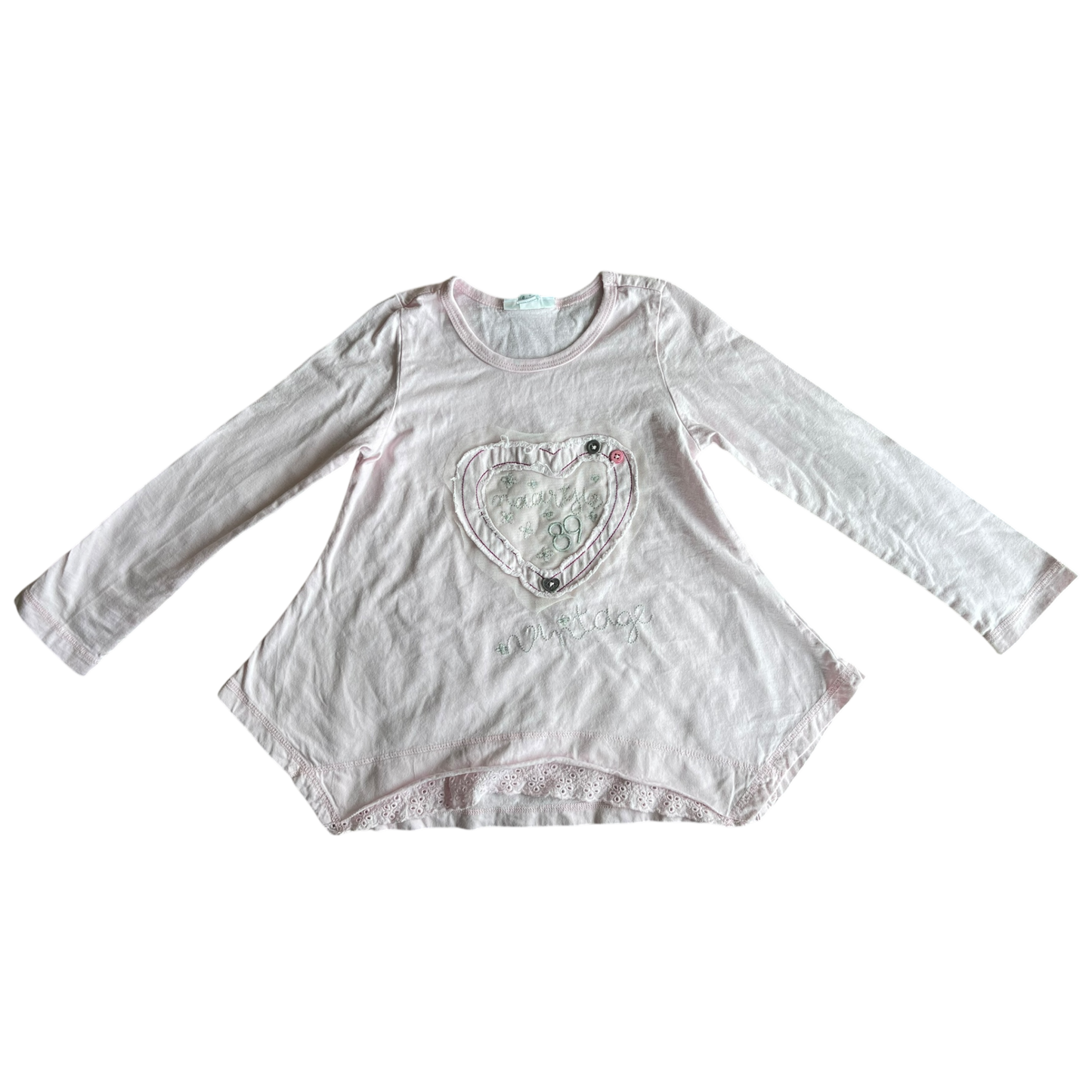 girls naartjie kids blue T-shirt size 4