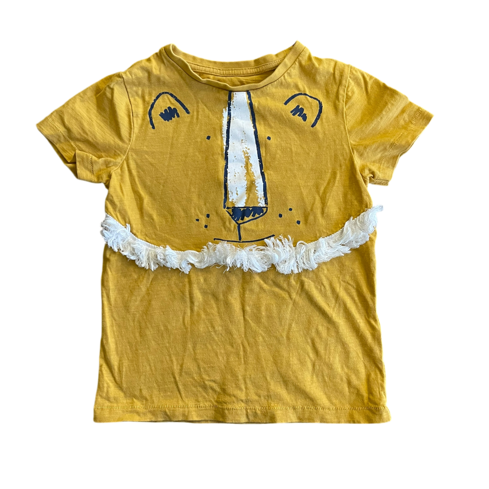 Girls M&S yellow T-shirt size 3