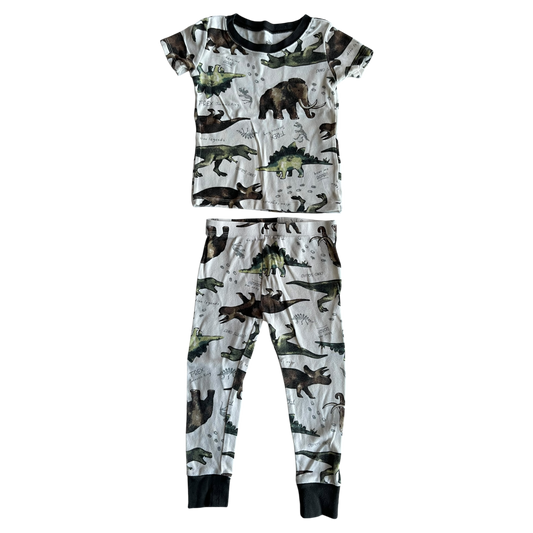 Boys kids white with mix colors Pajama size 3