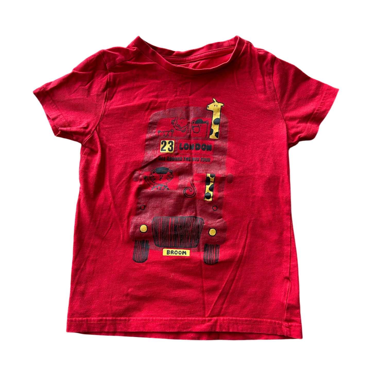 Boys mother care red T-shirt size 4