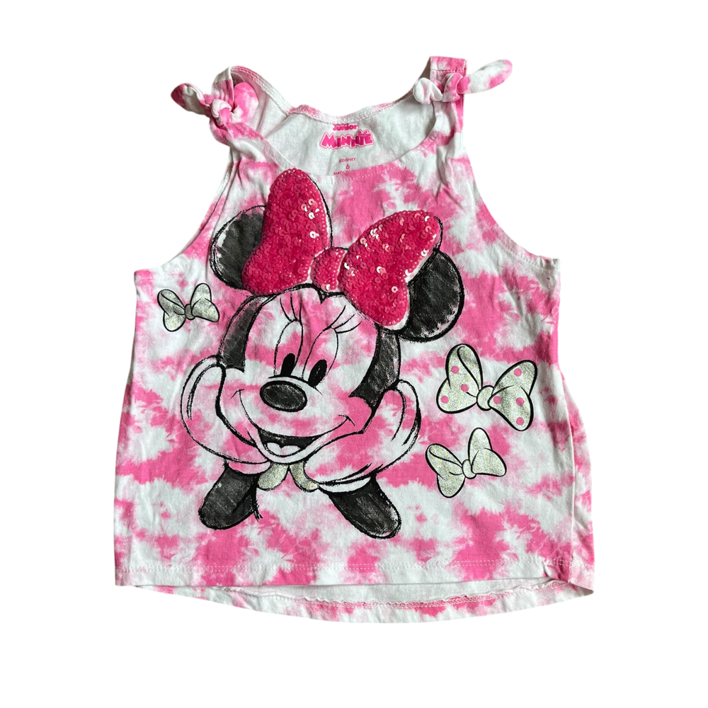 Girls Disney junior pink and white T-shirt size 6