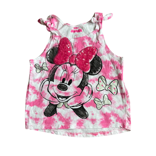 Girls Disney junior pink and white T-shirt size 6