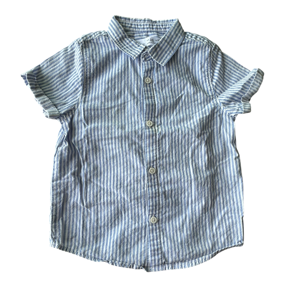 Boys zara blue and white T-shirt size 3