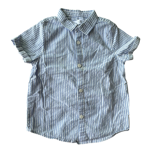 Boys zara blue and white T-shirt size 3