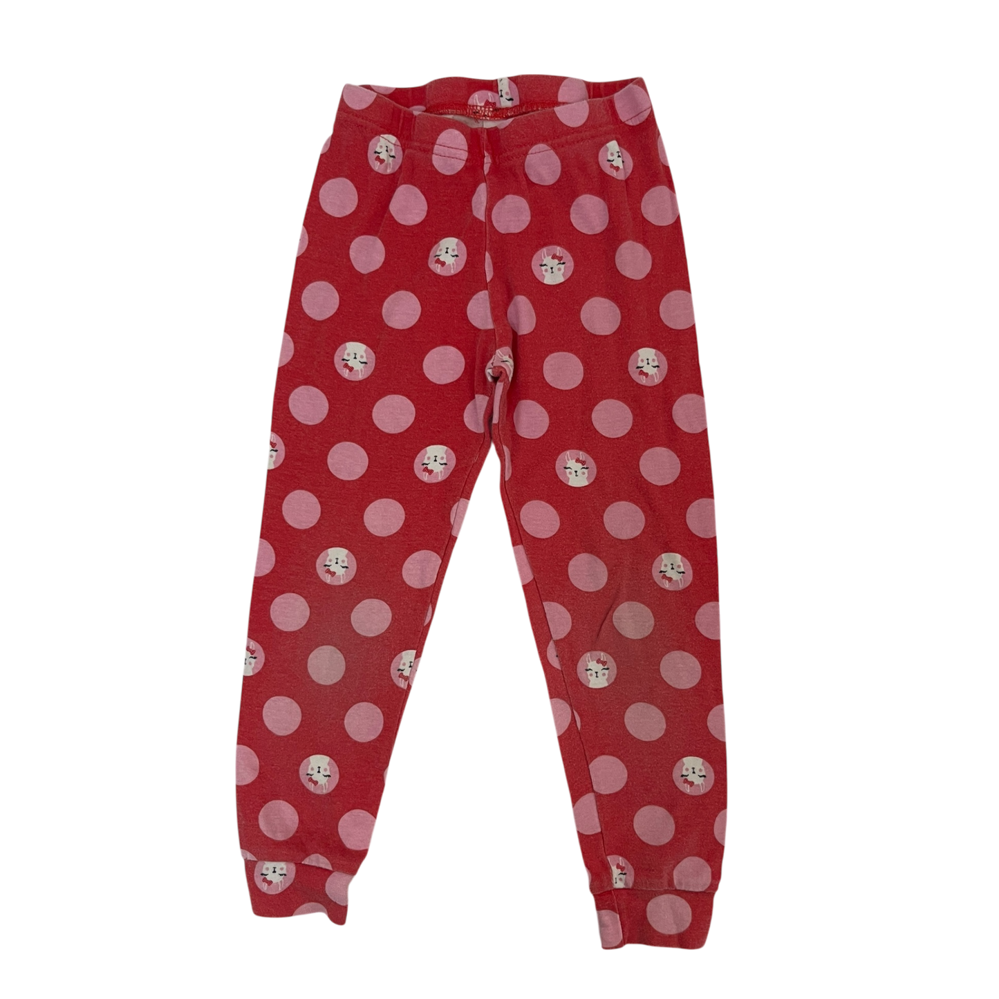 Girl place red with circles pink Bottom size 5