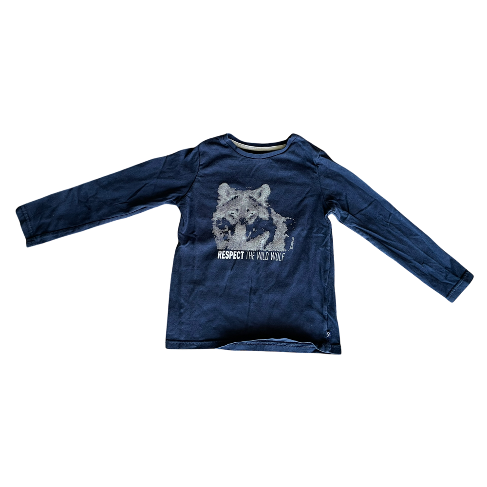 Boys Okaïdi navy T-shirt size 5