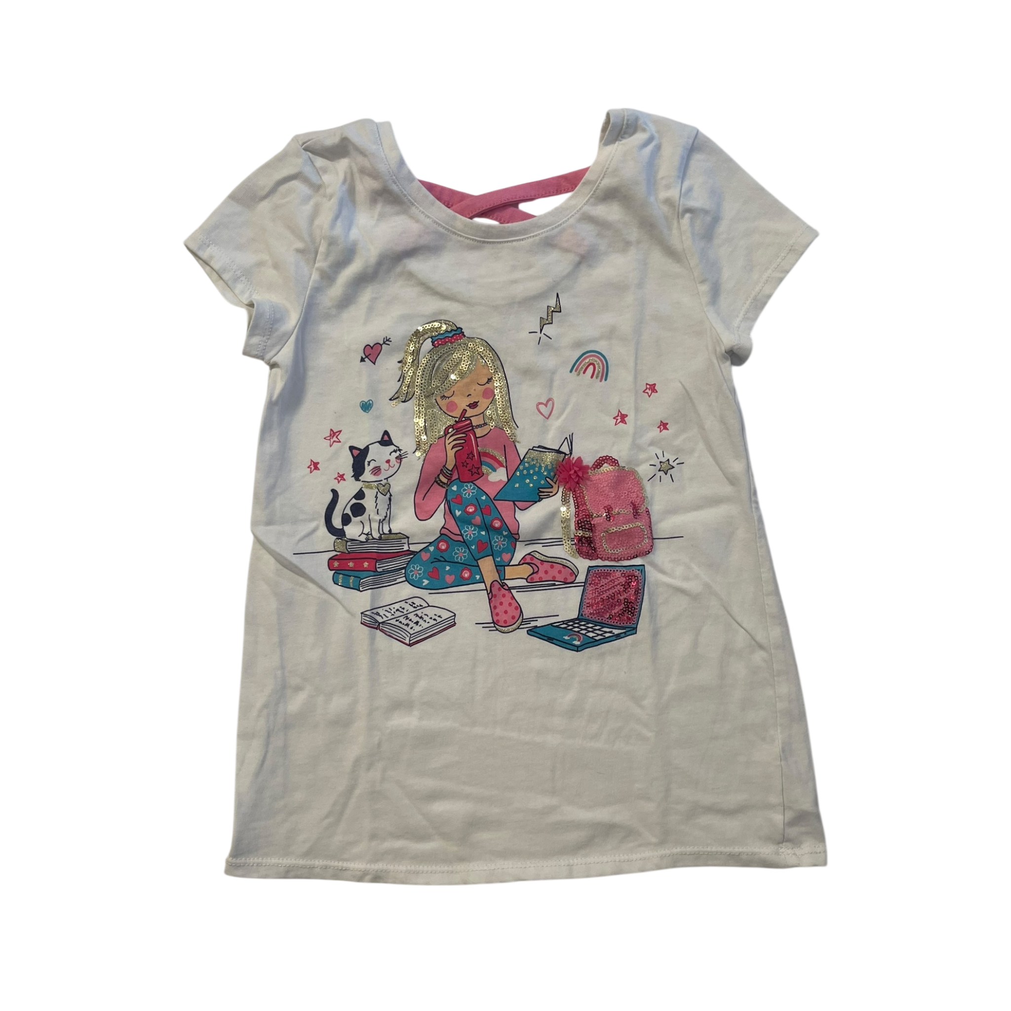 Girls Cynthia Rowley white T-shirt size 8 year